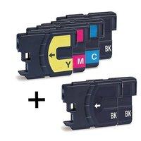 3 x Black Brother LC985 and 1 x Colour set Brother LC985(Compatible)inks