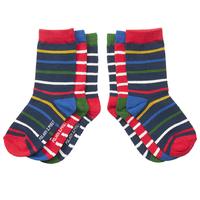3 Pack Po.p Rainbow Stripe Baby Socks - Blue quality kids boys girls