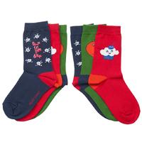 3 Pack Fun Food Motif Kids Socks - Red quality kids boys girls