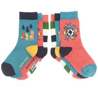 3 Pack Kids Socks - Turquoise quality kids boys girls