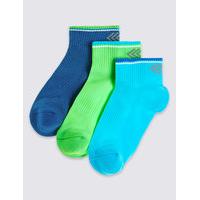 3 Pairs of Freshfeet Ankle Socks (3-16 Years)