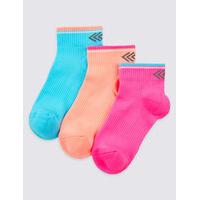 3 Pairs of Freshfeet Ankle Socks (3-14 Years)