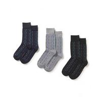 3 Pack Mens Black Grey Navy Bamboo Rich Socks 43/46 - Savile Row