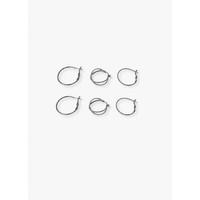 3 X SLIM 30 MM HOOPS EARRINGS