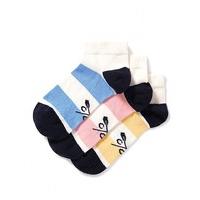 3 Pack Wide Stripe Trainer Socks