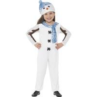 3-4 Years White Children\'s Snowman Costume