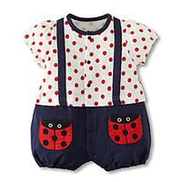 3-24M Cartoon Baby Girls Romper Short Sleeve Cute Newborn Toddler One Pieces Jumpsuits Infant Clothing