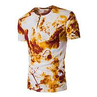 3 colors M-3XL Hot Sale Men\'s Casual/Daily Simple Spring Fall T-shirt Solid Print Round Neck Short Sleeve Cotton