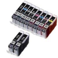 3 x cli 42bk black and 1 x colour set cli 42cmygylgypcpm canon compati ...