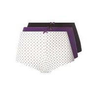 3 Pack Purple Triangle Shorts, Purple