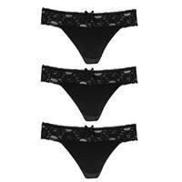 3 pack thong black