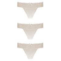 3 Pack Thong - cream