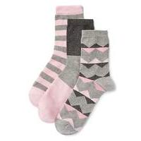 3 Pack Geo Print Ankle Socks