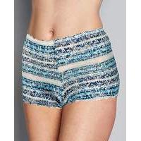 3 Pack Blue Print Lace Shorts