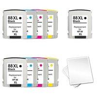 3 x Black HP 88XL and 2 x Colour Set HP 88XL (Remanufactured) + 1 Free Paper