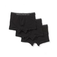 3 pack black stretch cotton jersey trunks s savile row