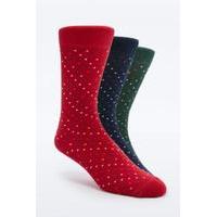 3 Pack General Selection Multi-Dot Socks, ASSORTED