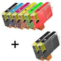 3 x bci 6k black and 1 x colour set bci 6cmyrg canon compatible cartri ...