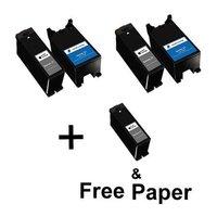 3 x black dell series 24 and 2 x colour dell series 24 remanufactured  ...