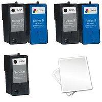 3 x Black Dell MK992 and 2 x Colour MK993 (Remanufactured) Plus 1 Free Paper