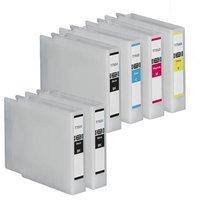 3 x Epson T7551 Black and x 1 Epson T7551-4 Colour Compatible Ink Cartridges