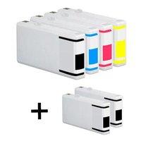 3 x (T7021) Black and 1 x Color Set (T7022-4)