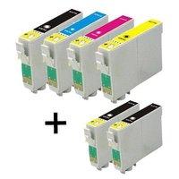 3 x epson t0891 black and 1 x epson color set t0892 4 compatible cartr ...