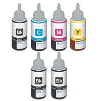 3 x epson t6641 black and x 1 epson t6642 4 colour compatible ink bott ...