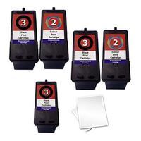 3 x black lexmark no 3 and 2 x colour lexmark no 2 remanufactured 1 fr ...