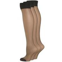 3 Pack Nearly Black Knee High Tights, Nearly Black