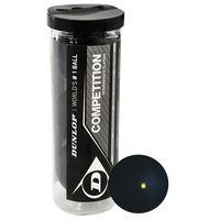 3 Dunlop Competition Squash Balls In Tube