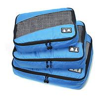 3 PCS Set Foldable Portable Large Capacity Durable Net Fabric Polyester Travel Bag Storage Luggage Accessory