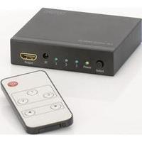 3 ports HDMI switch Digitus 3D playback mode, Steel casing, + remote control 4096 x 2160