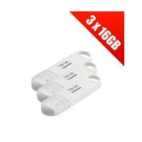 3 x toshiba transmemory 16 gb usb 30 flash drives white thn u361w0160m ...