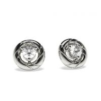 3 Prong Setting Round Diamond Stud Earring