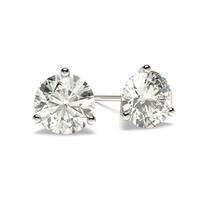 3 Prong Setting Stud Earring