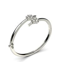 3 Prong Setting Round Diamond Bangle