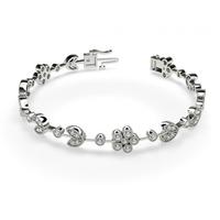 3 prong full bezel setting round diamond designer bracelet