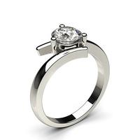 3 Prong Setting Plain Engagement Ring