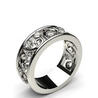 3 Prong Setting Round Diamond Fashion Ring
