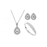 3-Piece Cubic Zirconia and Lab-Created White Sapphire Jewellery Set