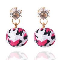 3 colors new bohemia fashion sexy rhinestone leopard ball drop earring ...