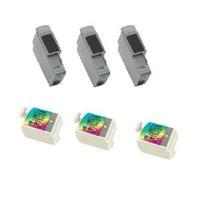 3 x (BCI-12PB) Photo Black and 3 x (BCI-12PC) Photo Colour Compatible Cartridges