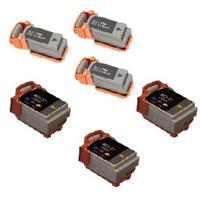 3 x bci 11k black and 3 x bci 11c colour compatible cartridges