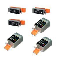 3 x (BCI-15K) Black and 3 x (BCI-15C) Colour Compatible Cartridges