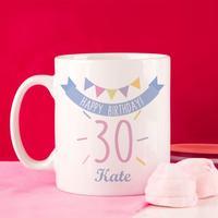 30th Birthday Bunting Mug For Her