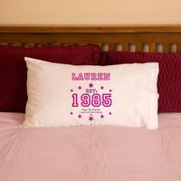 30th Birthday Established Year Pillowcase For Her