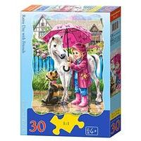 30 piece castorland classic jigsaw rainy day with friends