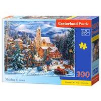 300 Piece Castorland Sledding In Town Jigsaw Puzzle