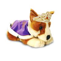 30cm corgi with cape crown soft toy dog
